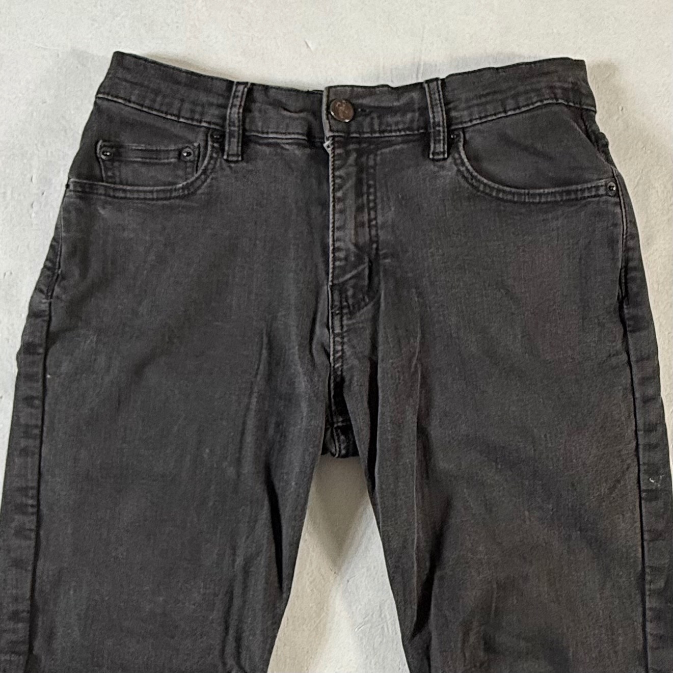 Mugsy Jeans Squid Inks Mens 31x30 Slim Fit Denim Pants Black Wash